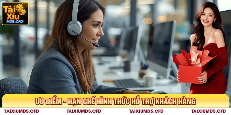Ưu điểm - hạn chế hình thức hỗ trợ khách hàng